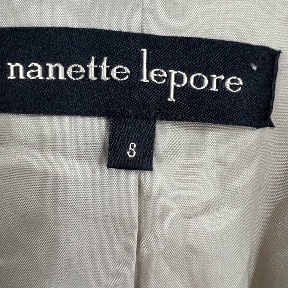 Nanette Lepore cream blazer jacket size 8 - Picture 6 of 9